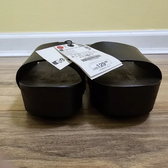 ZARA LEATHER SANDALS LIMITED EDITION, US 8
