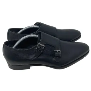 Zara Man Men’s Size 8 Dress Shoes Monk Strap Black Leather EU 42