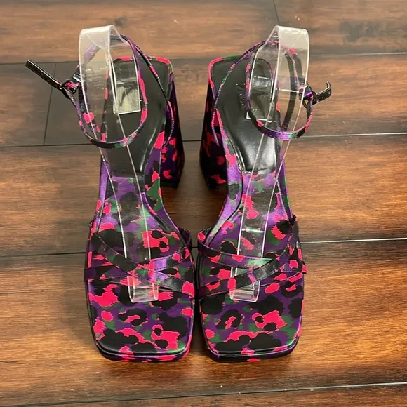 Zara  Platform Chunky Sandal Women's 41 Purple  Bloggers Favorite New