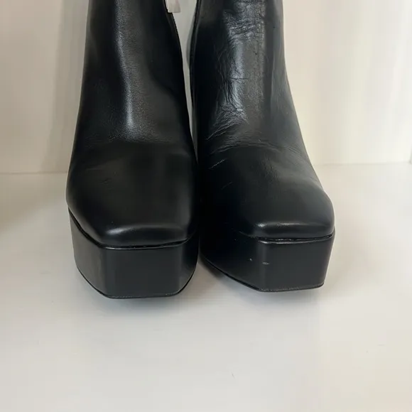 ZARA PLATFORM LEATHER ANKLE‎ BOOTS