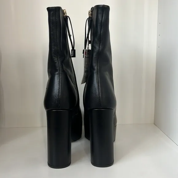 ZARA PLATFORM LEATHER ANKLE‎ BOOTS