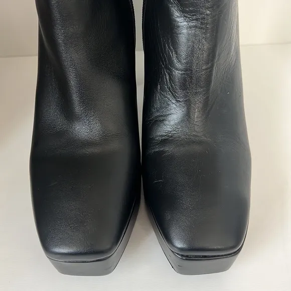 ZARA PLATFORM LEATHER ANKLE‎ BOOTS