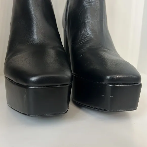 ZARA PLATFORM LEATHER ANKLE‎ BOOTS