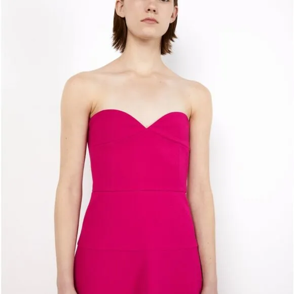 Zara Strapless Fuchsia Dress - Size Medium NEW WITH TAG!