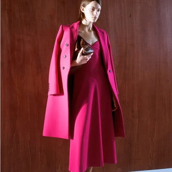 Zara Strapless Fuchsia Dress - Size Medium NEW WITH TAG!
