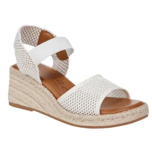 Zodiac Women's Noreen Ankle Strap Espadrille Wedge Sandals White Size 7